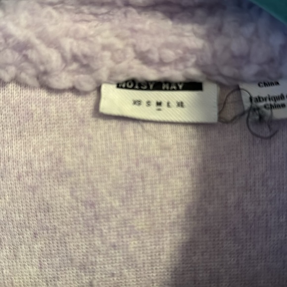 Noisy May lavender teddy shacket - Picture 3 of 4